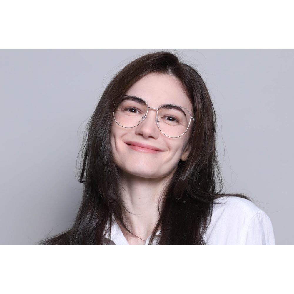 Full Rim Oval Silver Black Smartbuy Collection Denny X9815 4 C5 Fashion Unisex Eyeglasses