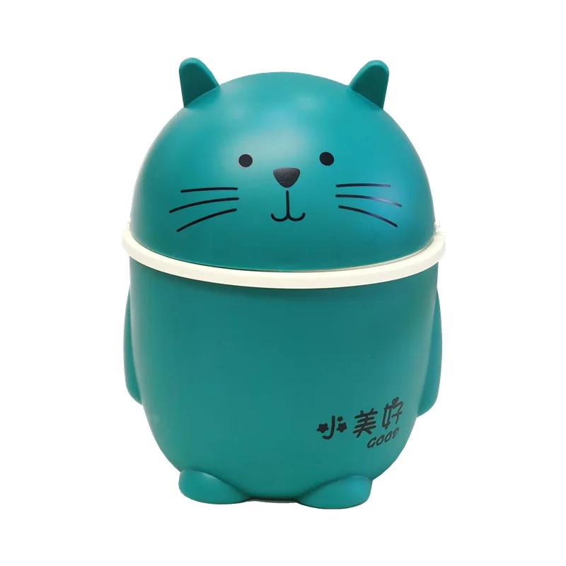 

Мультяшный кот Стол Пластиковый мусорный бак Настольный мусорный ящик Корзина для мусора Товары для дома и офиса Мусорные баки Разное Коробка-бочка