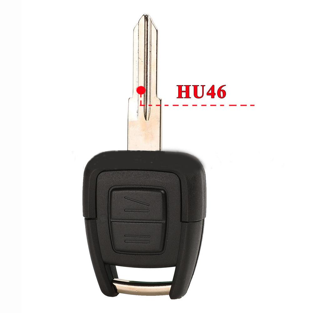 New 2 Buttons Remote Key Shell Case Fob HU46 For Opel Vectra Astra