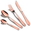 Ménagère Doré 24-Piece Acier Inox. Finition Polie, Set De Couverts 6 Personnes Berlinger Haus Rose Gold Mirror Or Rose 57661