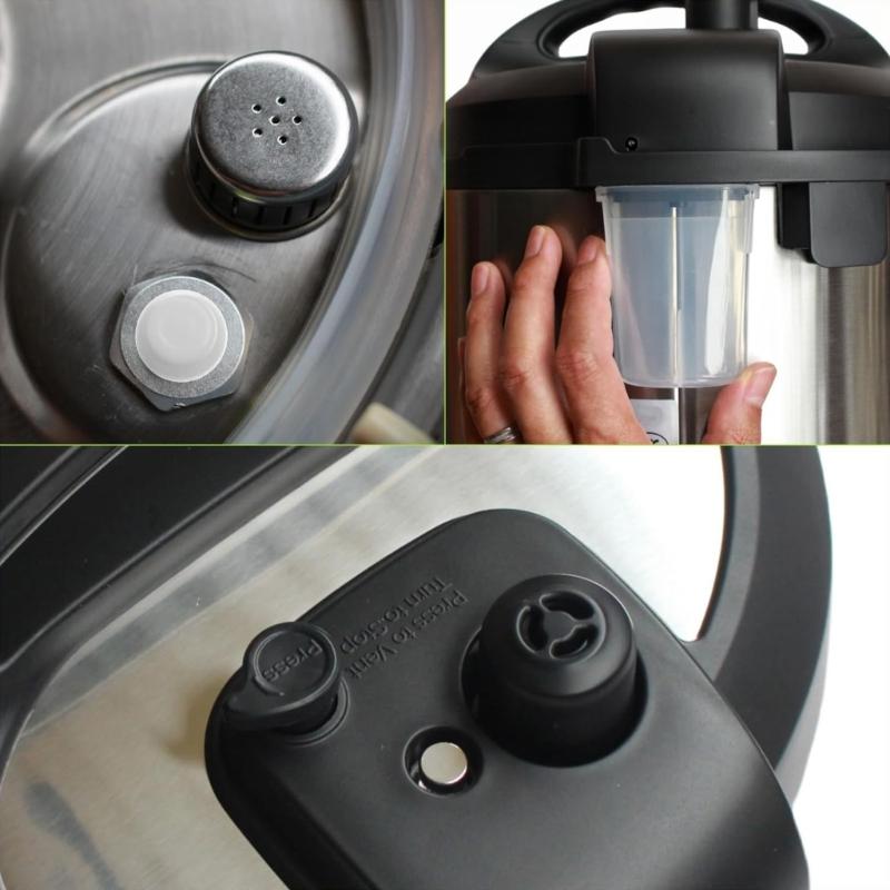 Dichtringe Dampfablassgriff und Kondensationsauffangbehälter für 5/6L Schnellkochtopf Ersatzteile Einfach zu installieren