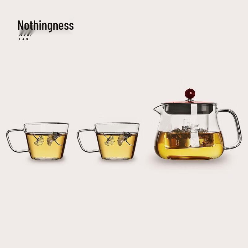 WuWaJu Gold & Silver Glass Teapot Set