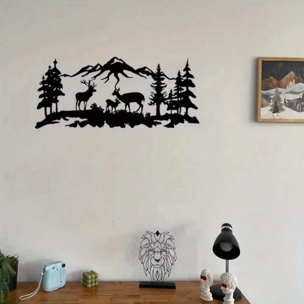 Metal Craft Forest Fawn Wall Art Decor Home Interior Wildlife Sculpture