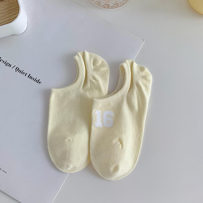 

Летние тонкие хлопковые носки для женщин, Не сползающие с пятки, Невидимые носки с низким вырезом, Модные хлопковые носки с низкой посадкой, Дофаминовые короткие носки 1 pair молочный белый