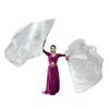 2Pcs Praise Dance Worship Flags Praise Church Flags with Scalable Rod Semicircle Worship   Wing Flags for Adults