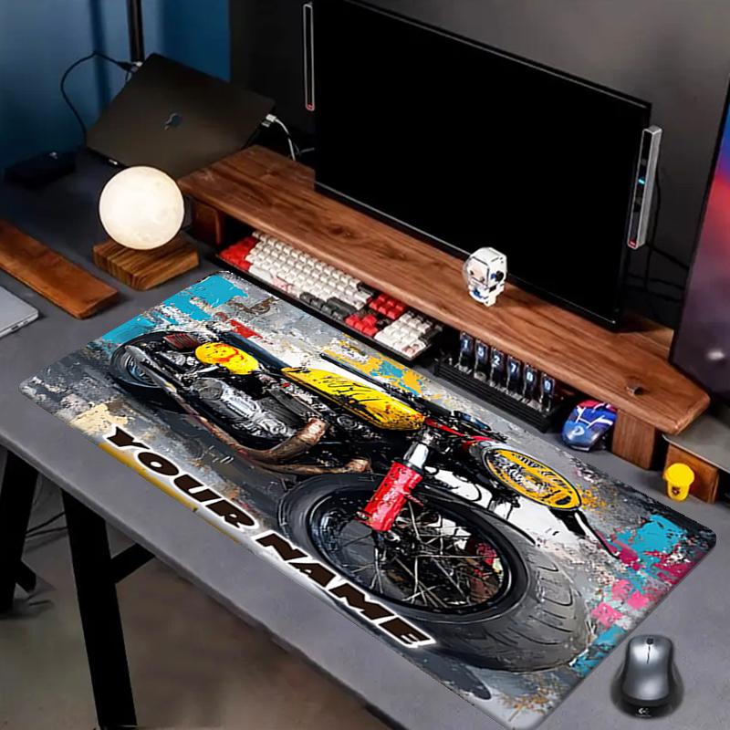 1PC Custom Name Custom Motorcycle Artwork Mouse pad, keyboard and mouse desk pad, for computer notebook Birthday Gift For Any Room Or Office