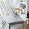 Winter Schneelandschaft Aquarell Birke Transparente Vorhänge Modernes Gazevorhang für Wohnzimmer Schlafzimmer Voile Garn Vorhänge