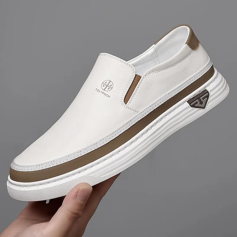 Mode Mode Frühjahr Herbst Plattform Casual Leder Schuhe für Männer Designer Neue Weiche Sohle Herren Board Schuhe Casual Herren Sneakers