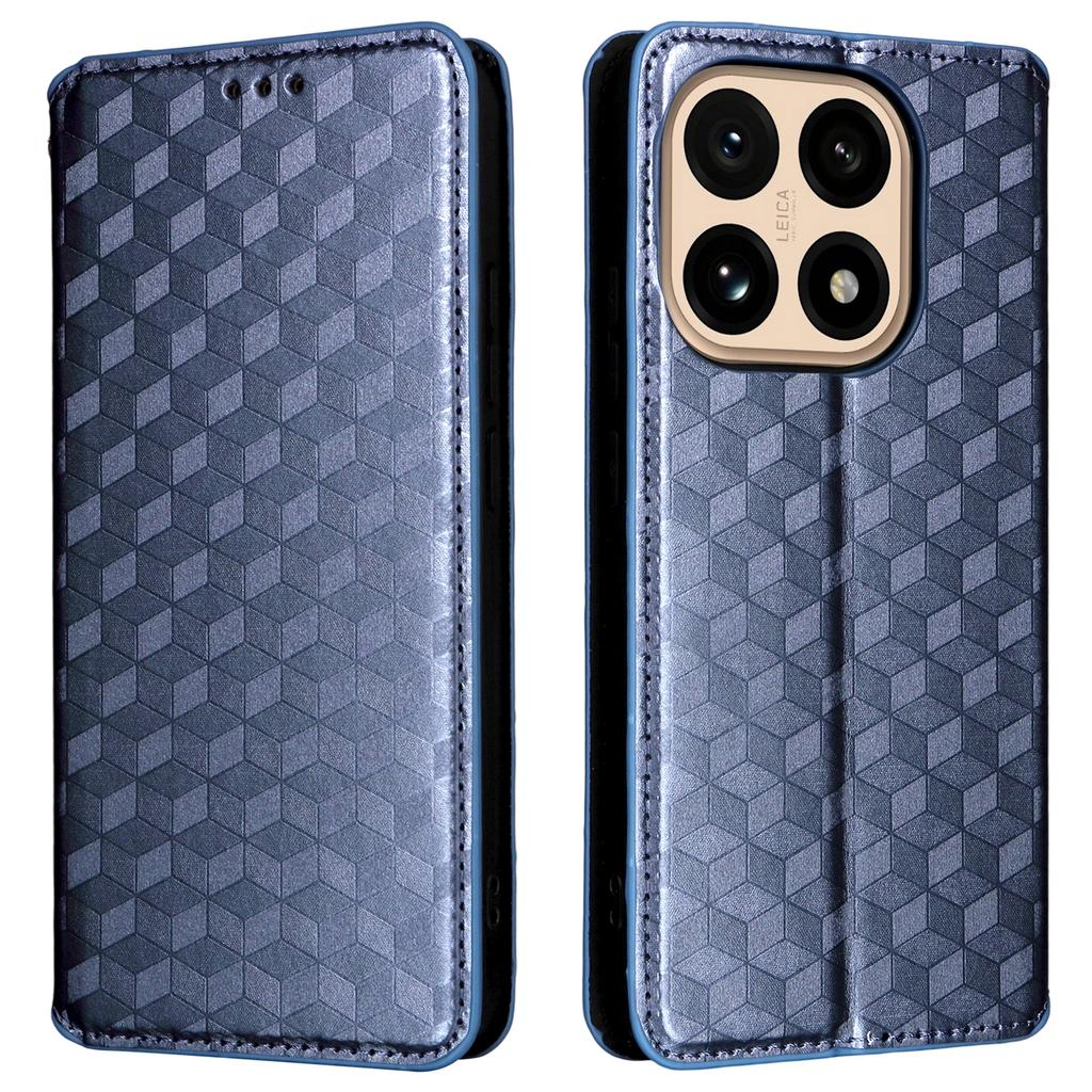 For Xiaomi 15T Case Wallet Rhombus Imprinted Leather Phone Cover