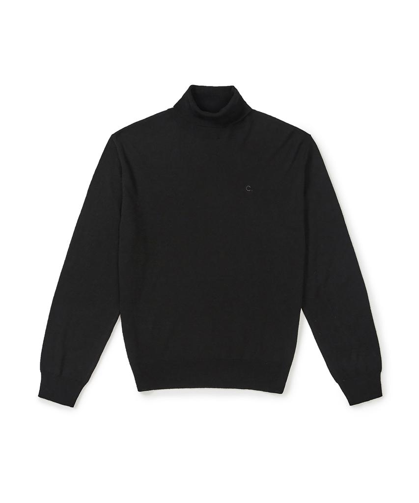 CLOVE [25Fw Clove] High Neck Relaxed Knit Sweater (Black)