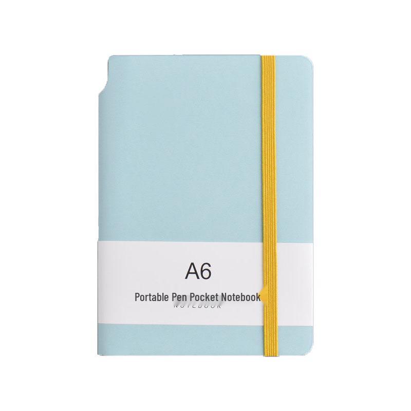 A7 Mini Notebook: Compact A6 with Colored Band - Portable Student Memo Pocket Planner