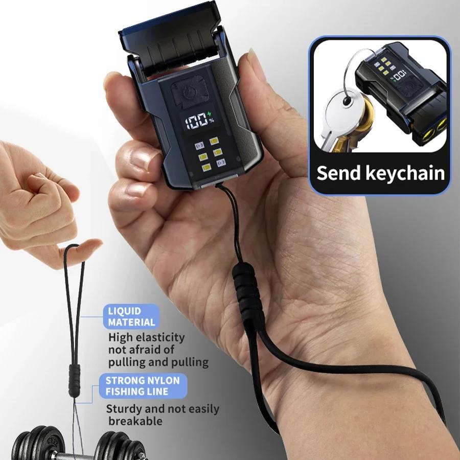 Mini Keychain Flashlight Bright Led EDC Torch Magnetic Cap Clip Lamp Flash Light Outdoor Camping Fishing Tools Best Gift