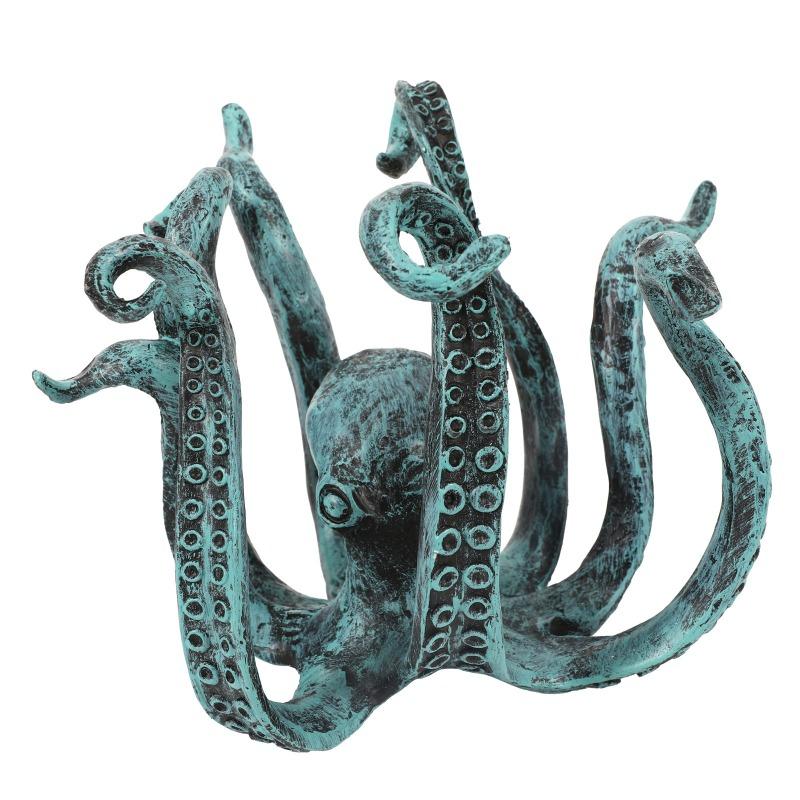 New Octopus Sculpture, Resin Decorative Item, Ocean-themed Living Room Garden Landscape Décor, Unique Home Decoration