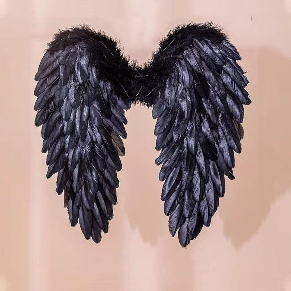 Large Devil Feather Wing Solid Color Halloween Wing Temperament Angel Feather Wing Children
