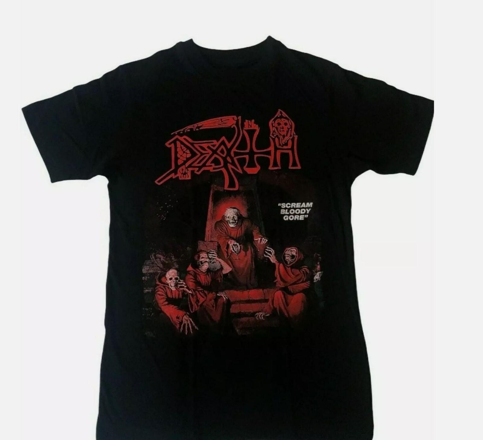 

26 Death Rock band Scream Bloody Gore Short Sleeve Black T Shirt Free Shipping Unisex T-Shirt XXXXL