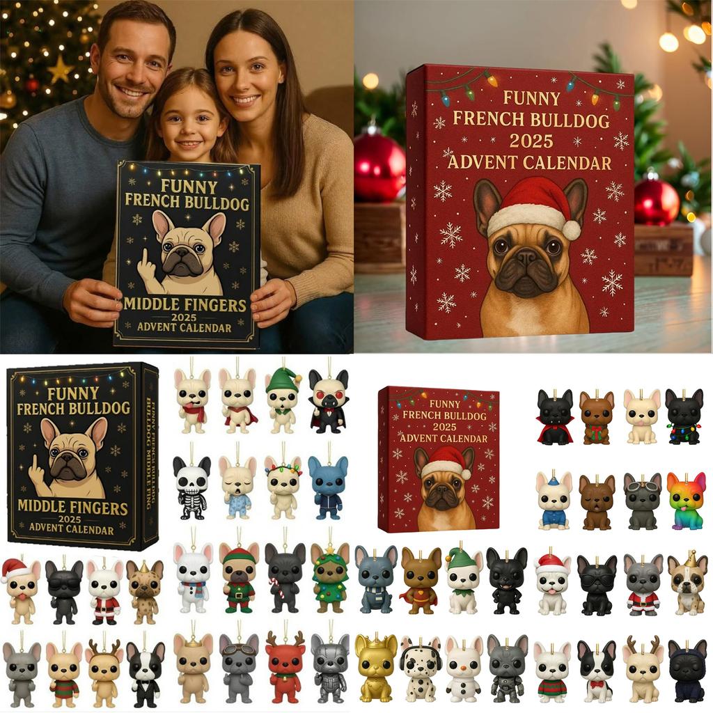 2D Acrylic Blindbox Pendant Airplane Box Christmas Blindbox Advent Christmas Tree Decoration Acrylic Pendant