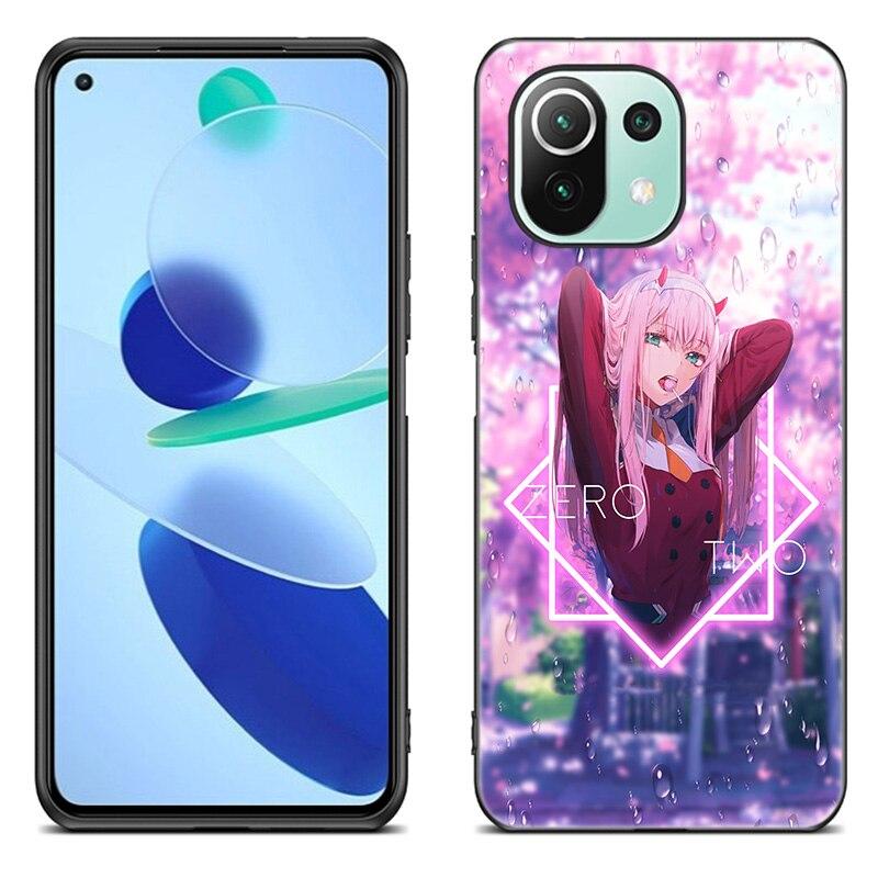 Zero Two Darling In the FranXX Anime Case For Xiaomi Mi 11 Lite NE 11i 10T 11T Pro A2 A3 Lite POCO F3 M3 M4 C31 X3 Pro NFC GT