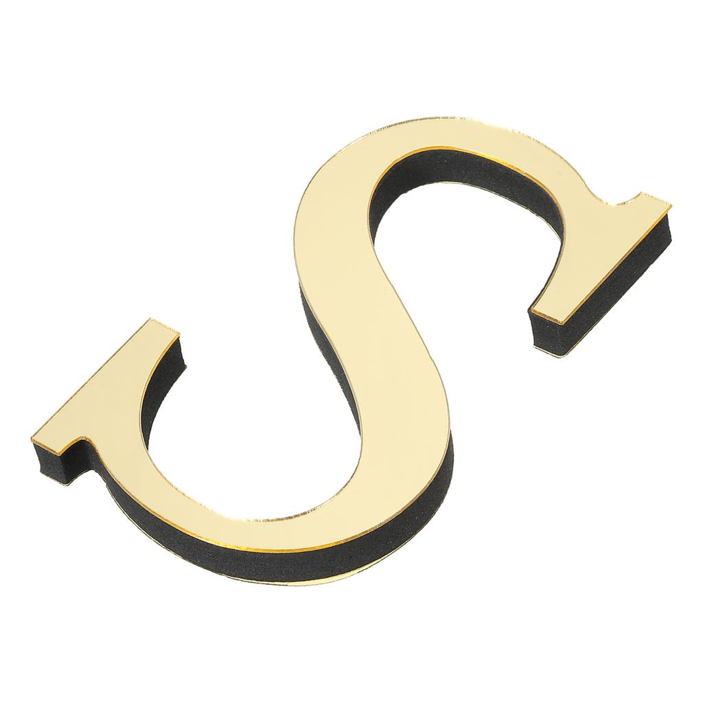 Adesivo de Parede Acrílico Espelhado 3D 10cm 26 Letras Inglesas Adesivos de Parede Decalques Autoadesivos Arte de Parede Murais Casa Festa Dourado Claro