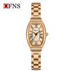 OFNS Women's Artistic Retro Barrel-Shaped Quartz Watch with Roman Numerals