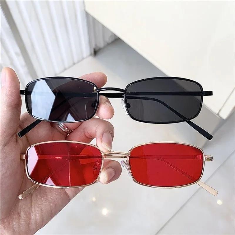 Fashion Punk Square Sunglasses Women Luxury Brand Small Frame Sun Glasses Female Rectangle Metal Mirror Shades UV400 Eyewear