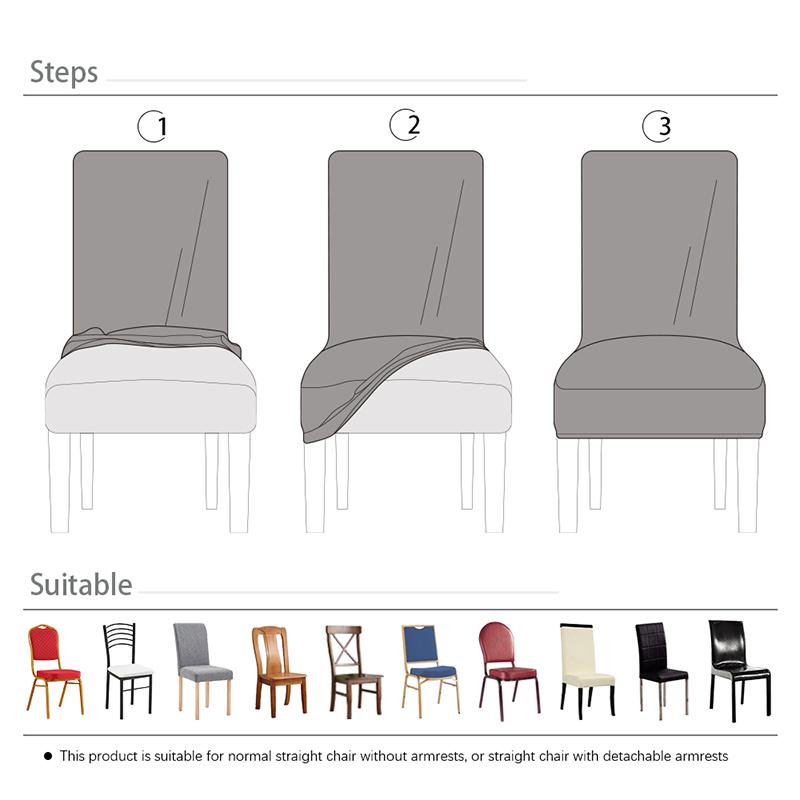 New Velvet Fabric Chair Cover Super Soft Chair Covers For Dining Room Luxurious Office Seat Cases Stretch For Banquet Home Decor