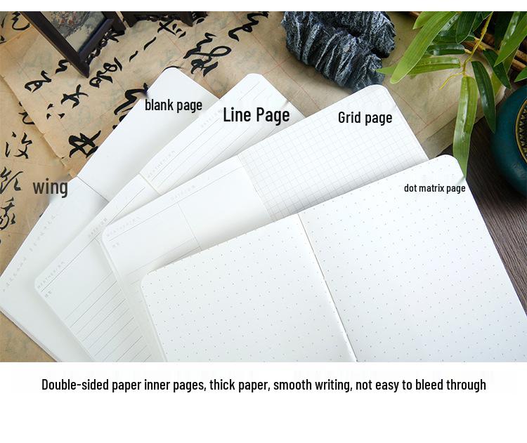 Mu Ran Hot Stamping Backpack Notebook: Ancient Style Poetry Scroll, Hidden Mountains Scenery, Student Diary.