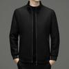 KAIDINGSEN Men's Autumn Winter Stand Collar Wool Jacket