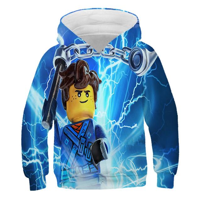 MINISO 2025 Kids Ninjago Hoodies 3D Casual Print Pullover Kids Teen Boys Girls Kids Toddler Sweatshirts Toddler Tops 4-14 Years Old 5-6 Years