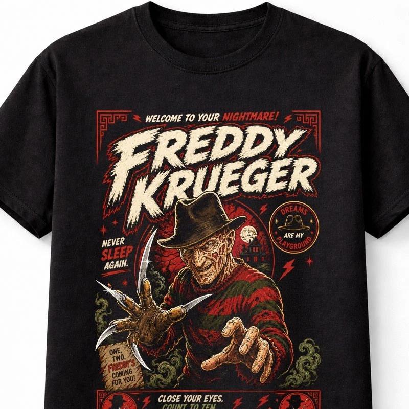 Freddy Krueger Horror Movie Slasher Graphic Unisex TShirt S
