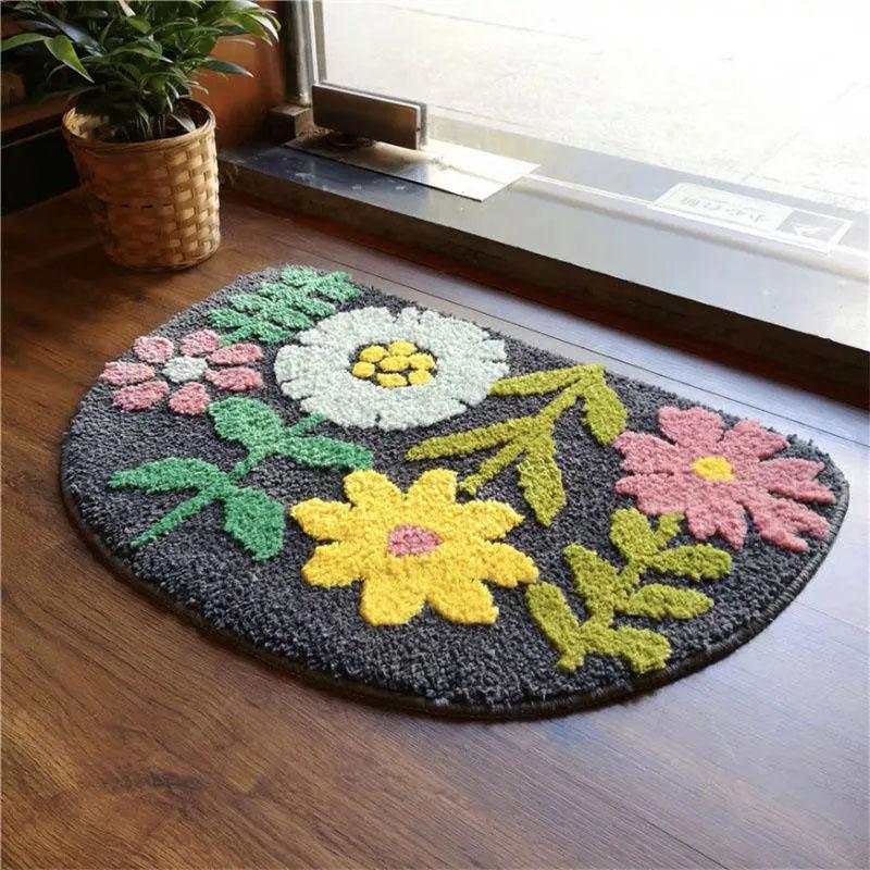 Bathroom Non-slip Absorbent Carpet Home Bedroom Mats Plush Floor Doormat Bathroom Washable Quick Drying Carpet