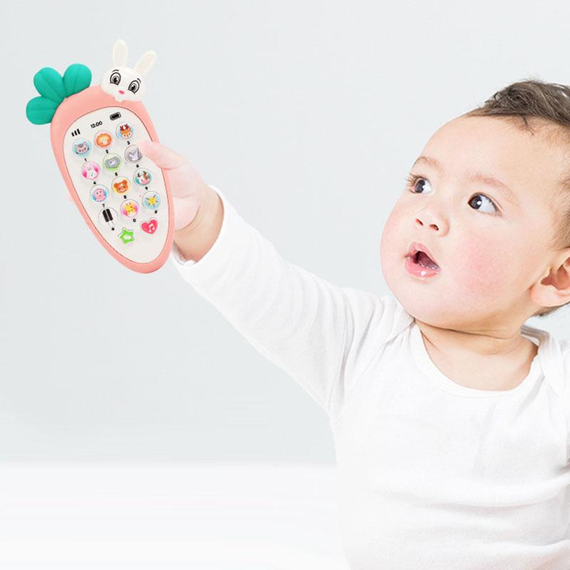 Carotte Telephone Portable Bebe Jouet Education Precoce Animaux Simulation Telephone Avec Couvercle En Silicone Resistant Aux Chutes Lumieres De Musique Pour Bebe De 0 1 An Acheter A Prix Bas Livraison Gratuite