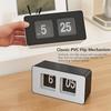 Automatic Flip Clock Alarm Silent Non Ticking Mechanism, Retro Vintage Bedside Clock with Digital Display, AA Battery Operated Not Included
