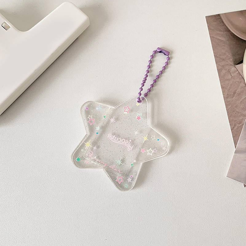 Mini Acrylic Photo Case for 1 inch Photo Cute Star Photo Card Case  Card Brick Idol Photocard Holder Goo Card Supplies