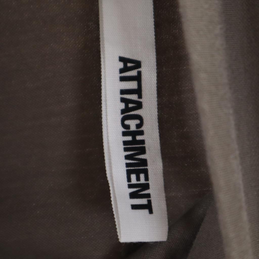 ATTACHMENT Made In Japan Long Sleeve Turtleneck Cut 2 Khaki Stretch Men's Used