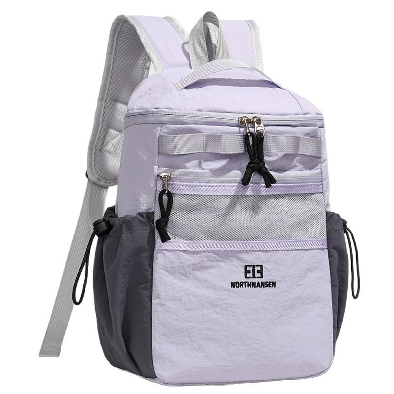 Sac à dos de randonnée léger et résistant à l'eau à blocs de couleurs - Grande capacité pour hommes et femmes