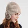 Fashion Soft Snowflake Knitted Hat Thickened Windproof Winter Plain Hats Keep Warm Ear Protection Hat Unisex