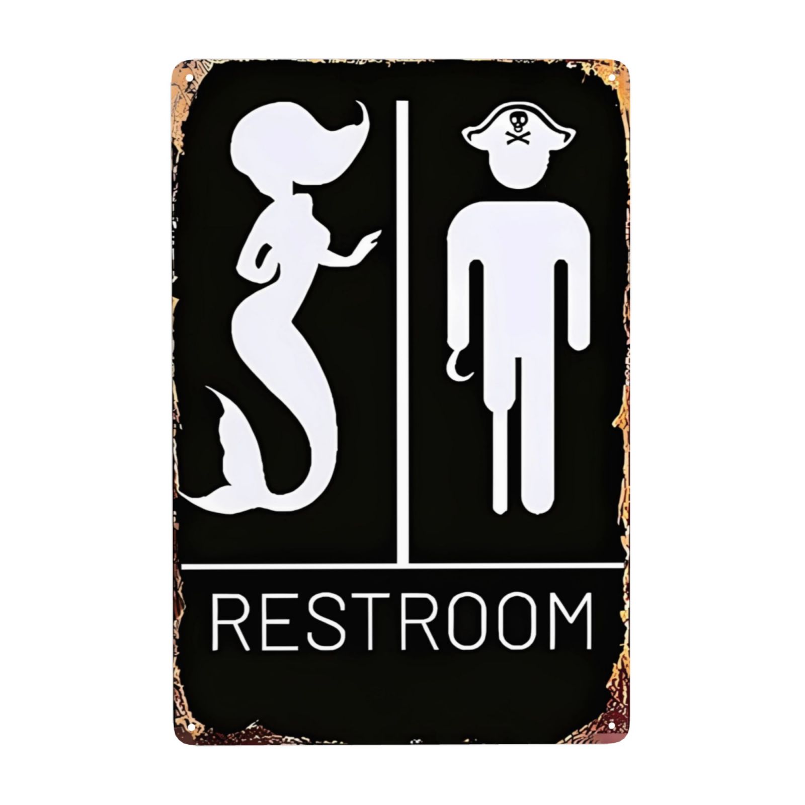 

Забавный пиратский винтажный туалетный знак на дверь, декор для ванной комнаты, морской пляжный кафе-бар, настенный декор на тему корабля, 8x12 дюймов 20x30cm