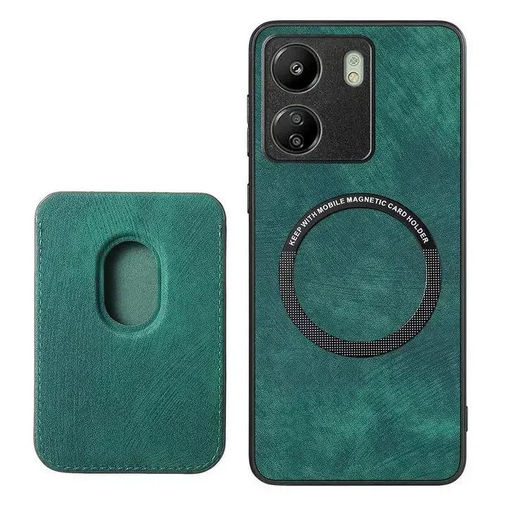 

For Xiaomi 17 15 Ultra 15T 14T 13T 11T Pro 5G 2In1 Detachable Leaher Card Magnet Back Case Mi 11 Lite 14T 15T 17 Pro Max Cover Xiaomi Mi 10T Pro зелений