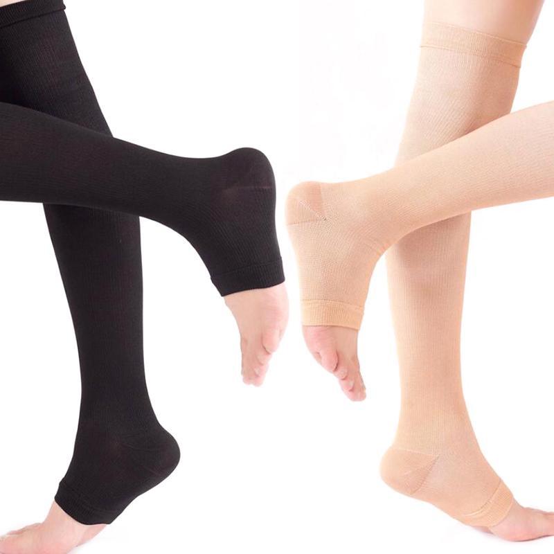 Compression Socks Thight High Pressure Open Toe Varicose Stockings Men Women