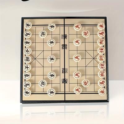 Magnetic Portable Chinese Chess Set - Fun For Children And Adults - Magnetic Folding Board Game For Training And Travel
