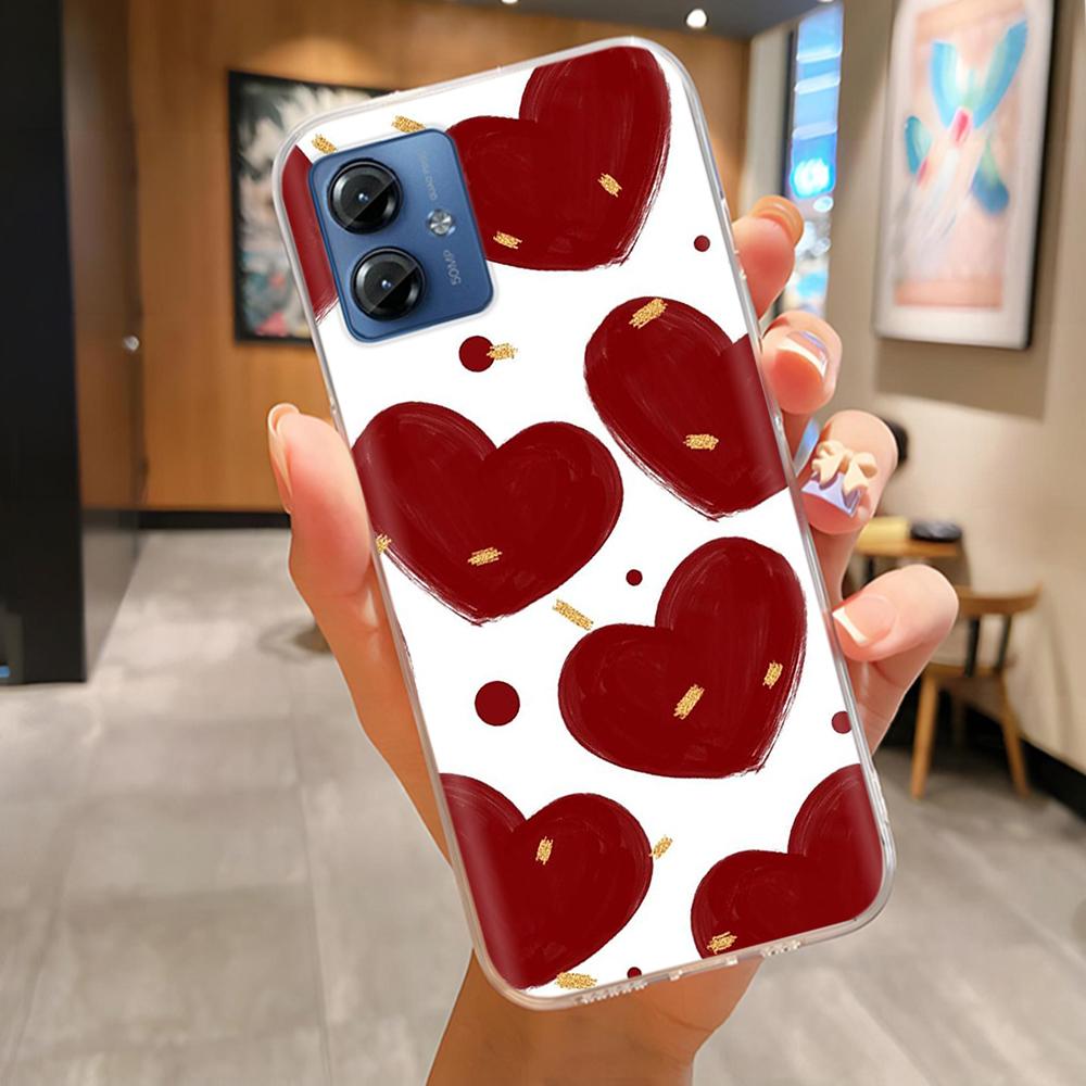 For Motorola Moto G14 4G Case Phone Cover High Quality Clear Silicone Funda For Moto G14 4G Full Protection Back Covers Coque