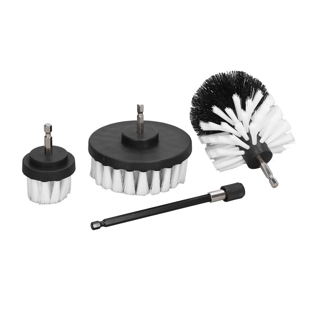 4Pcs Drill Brush Car Detailing Kit with Extend Attachment Power Scrubber Set for Cleaning