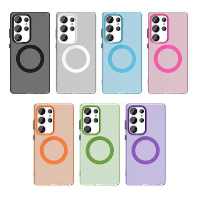 Pouzdro pro Samsung S25ULTRA magnetické, připomínající bonbóny, průsvitné nárazuvzdorné pouzdro pro Galaxy A56 A36 S24 S23 FE nárazuvzdorné