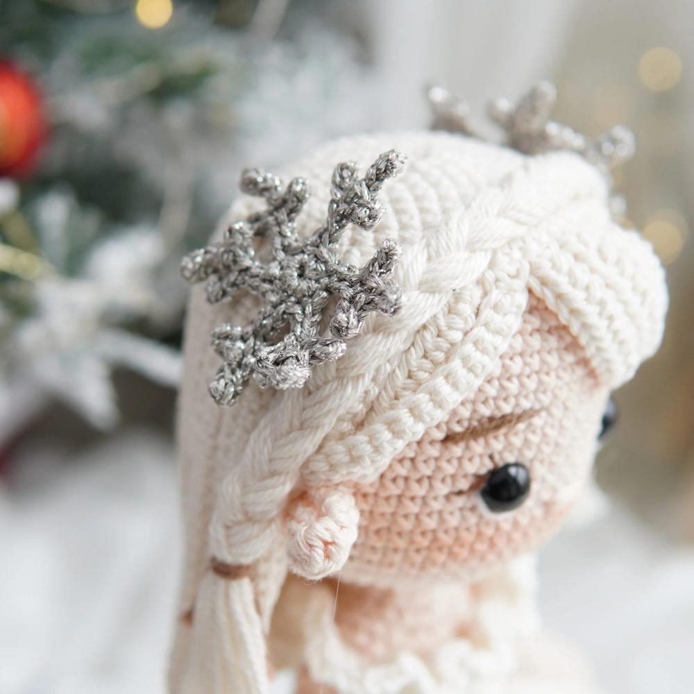 Christmas Crochet Girls Set Amigurumi Handmade Knittin Doll DIY Hook Materials Kit For Christmas Decoration Crafts Child Gifts