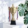 Competition Awards Trophy with Ribbon Small Trophy Model Multi-Purpose Creative Prizes Cup For Track And Field Competitions