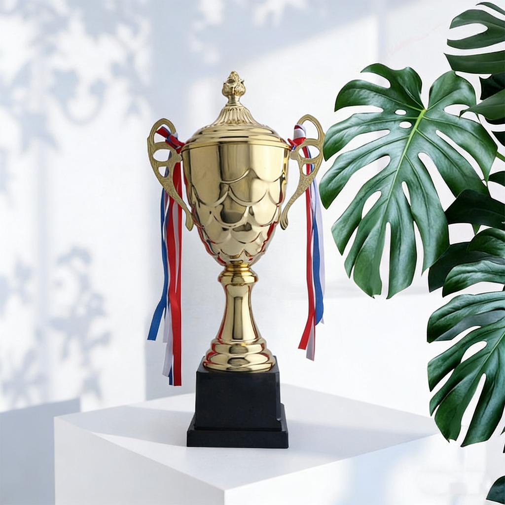 Competition Awards Trophy with Ribbon Small Trophy Model Multi-Purpose Creative Prizes Cup For Track And Field Competitions