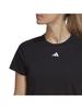 Adidas Aero Lady Train Essentials Minimal Logo Crew Neck Krótki Rękaw NEN26 Czarny L Koszulka Damska (HR7795)