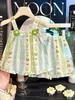 2026 New Korean Style Floral Princess Spaghetti Strap Two-Piece Summer Set for Girls