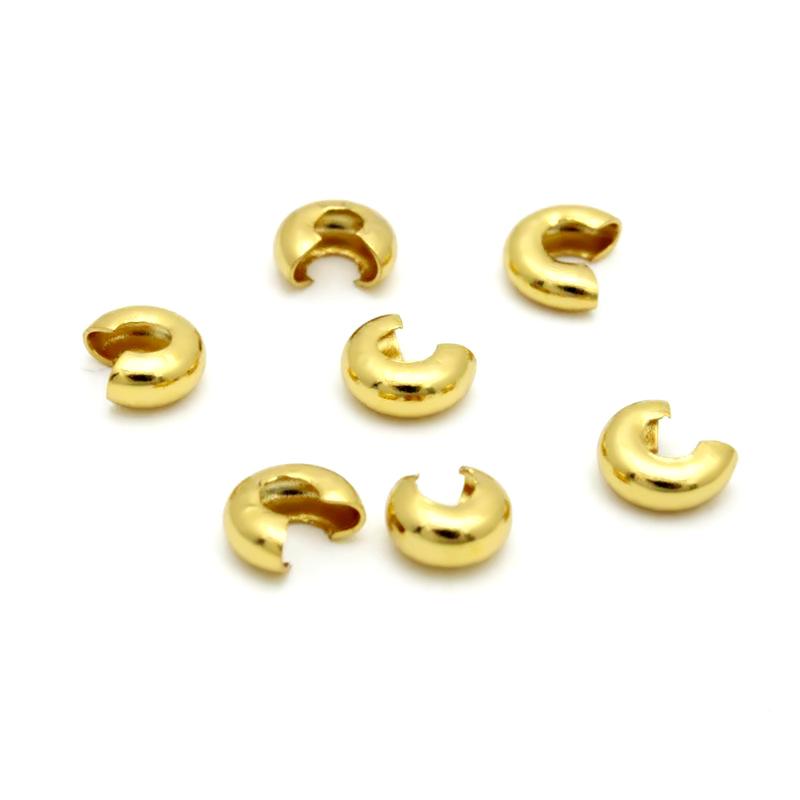 Stainless Steel Half-Moon Necklace End Cap and Positioning Bead for DIY Jewelry