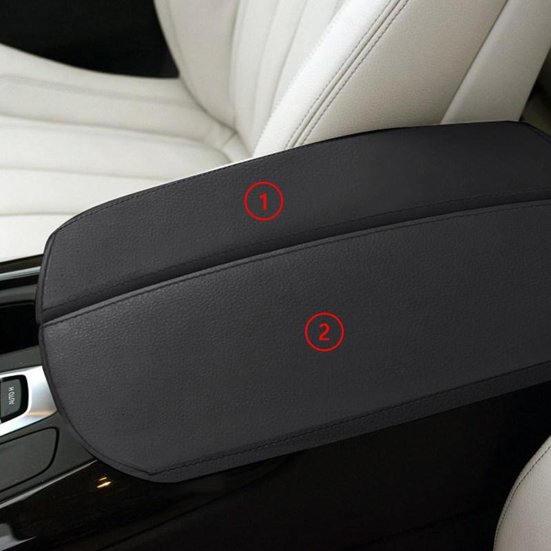 Pro BMW X5 E70 2007- 2013 / F15 2014-2018 Vnitřní kryt opěrky ruky středové konzole auta z mikrovláknové kůže Ochranná lišta